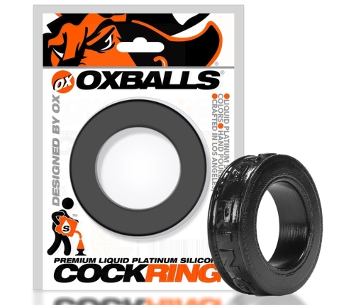 Oxballs Pig-Ring Platinum Silicone Black Intimate Ring 3.5cm