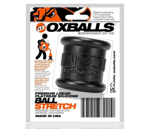 Oxballs Neo Tall Silicone Anatomical Ballstretcher Black 2-Inch