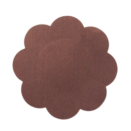Bye Bra Satin Nipple Covers Brown XL - Invisible Hypoallergenic 8cm