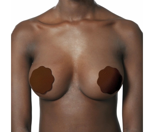 Bye Bra Fabric Nipple Covers Brown One-Size - Reusable & Water Resistant