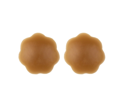 Bye Bra Breast Lift Tape & Silicone Covers Brown F-H Cup - Hypoallergenic