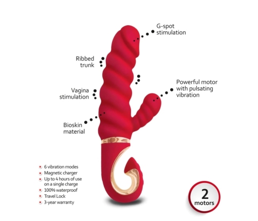 Gvibe Gcandy Mini Chili Coral - Dual Motor Intimate Massage Device 19 cm