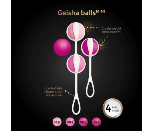 Gvibe Geisha Balls Mini - Compact Weighted Exercise System, Pink