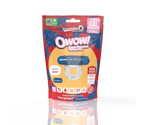 The Screaming O 4T OWow Blueberry System - Vibrating Ring, Waterproof, Blue