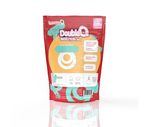 The Screaming O 4T DoubleO 6 Kiwi Vibrating Dual Ring Eco Packaging