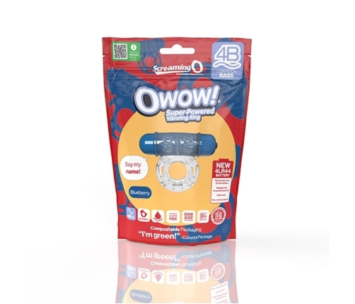 The Screaming O 4B OWow Blueberry Ring - 5-Speed, Waterproof, Eco Packaging