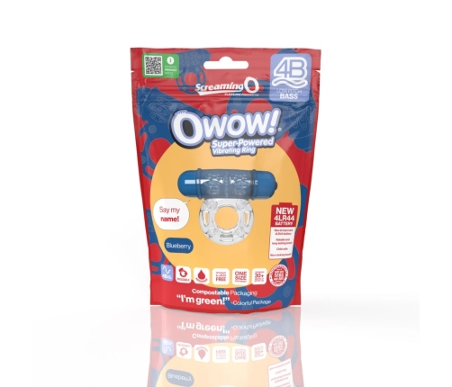 The Screaming O 4B OWow Blueberry Ring - 5-Speed, Waterproof, Eco Packaging