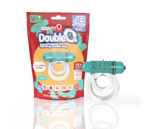 The Screaming O DoubleO 6 Kiwi Vibrating Dual Ring Eco-Friendly