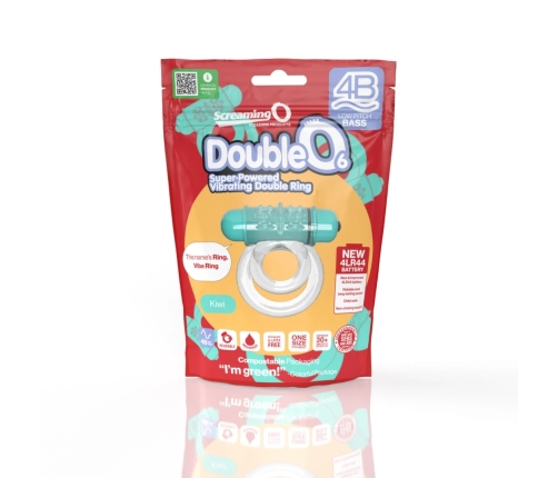 The Screaming O DoubleO 6 Kiwi Vibrating Dual Ring Eco-Friendly