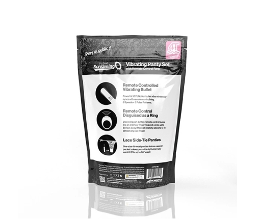 The Screaming O My Secret 4T Black Panty Set with Remote Control