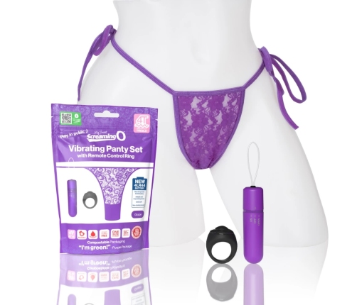 The Screaming O My Secret 4T Panty Vibe Grape - Remote Control Set