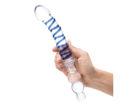 Glas Twister Glass Dual-Ended Intimate Device 23.5 cm Transparent