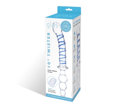 Glas Twister Glass Dual-Ended Intimate Device 23.5 cm Transparent