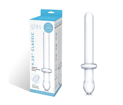 Glas Classic Smooth Dual-Ended Glass Massager Transparent 20 cm