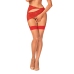 Obsessive - S814 Stockings Red L/XL