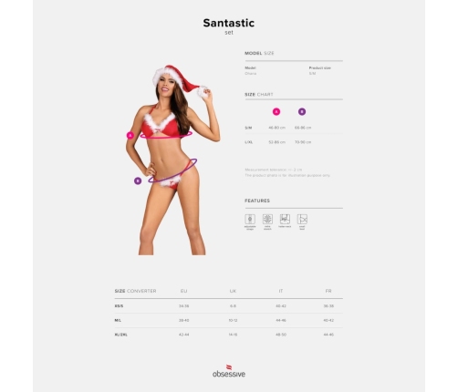 Obsessive Santastic Festive 3-Piece Set S/M - Holiday Edition