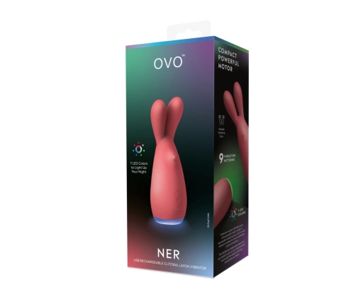 OVO NER Intimate Vibrating Device Silicone Pink USB Rechargeable