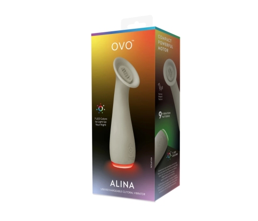 OVO Alina Vibrating Massager 9 Modes Silicone Rechargeable Pink