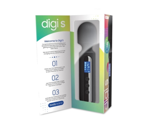 Bodywand Digi S Compact Rechargeable Silicone Wand Massager Pink