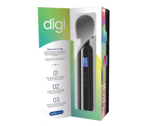 Bodywand Digi Digital Wand Massager with LED Display, Silicone, 9.25in