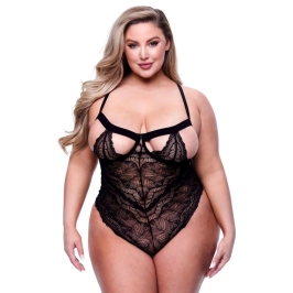 Baci Queen Strappy Lace Bodysuit Black - Plus Size Lingerie Baci Queen Strappy Lace Bodysuit Black - Plus Size Lingerie