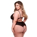 Baci - Sexy Crotchless Mesh Teddy Black Queen