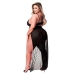 Baci 2-Piece Mesh Gown & G-String Set Black Queen Size