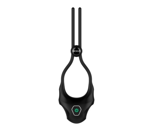 Nexus - Forge Vibrating Adjustable Lasso Silicone Cock Ring Black