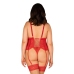 Obsessive - Blossmina corset & thong 4XL/5XL