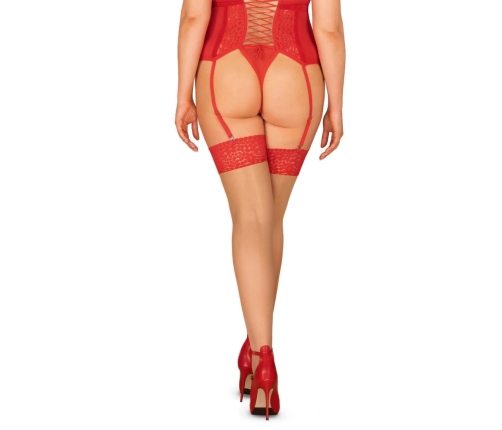 Obsessive - Blossmina stockings 4XL/5XL