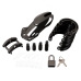 Blueline Acrylic Black See-Thru Male Chastity System with Lock