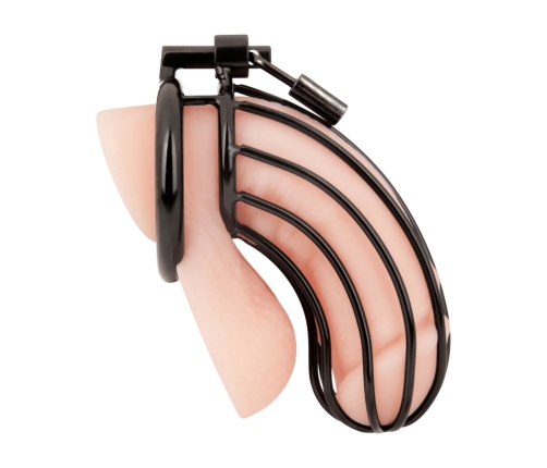 Blueline Metal Chastity Device Black - Secure Ergonomic Design