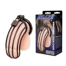 Blueline Metal Chastity Device Black - Secure Ergonomic Design