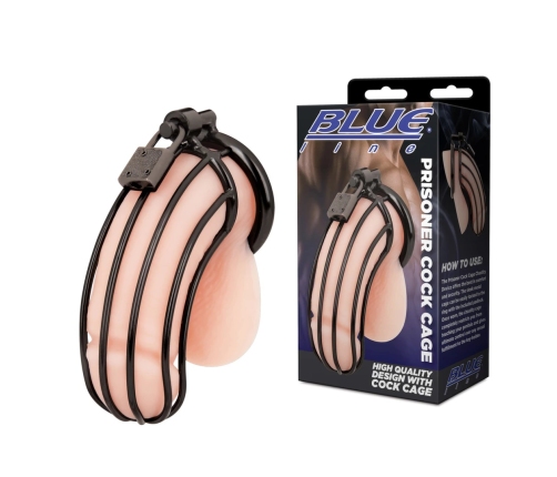 Blueline Metal Chastity Device Black - Secure Ergonomic Design