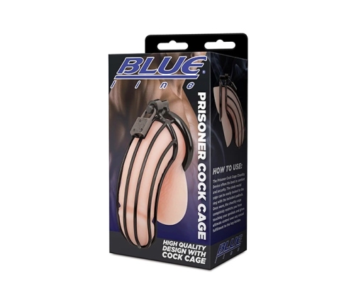 Blueline Metal Chastity Device Black - Secure Ergonomic Design