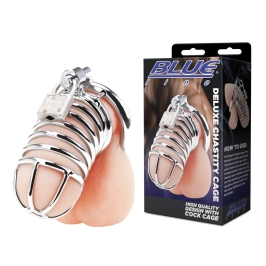 Blueline Deluxe Metal Chastity Device Ergonomic 2-Piece Set