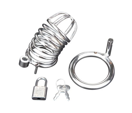 Blueline Deluxe Metal Chastity Device Ergonomic 2-Piece Set