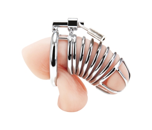 Blueline Deluxe Metal Chastity Device Ergonomic 2-Piece Set