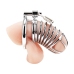 Blueline Deluxe Metal Chastity Device Ergonomic 2-Piece Set