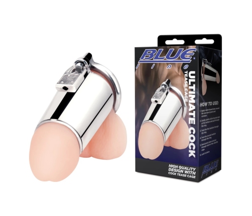 Blueline Ultimate Security Cylinder Anatomical Chastity Device - Transparent