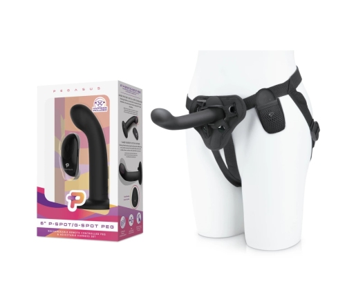 Pegasus 6 Silicone Peg with Harness & Wireless Remote, Black