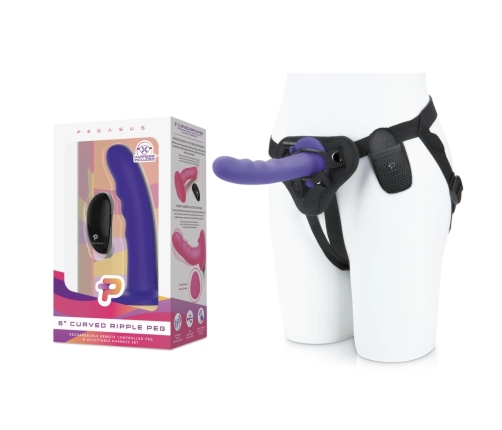 Pegasus 6-Inch Curved Wave Silicone Model with Adjustable Harness Set