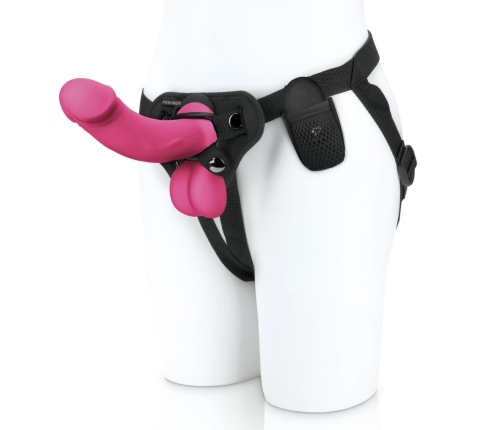 Pegasus Silicone Intimate Machine 6.5" with Harness, Anatomical Design