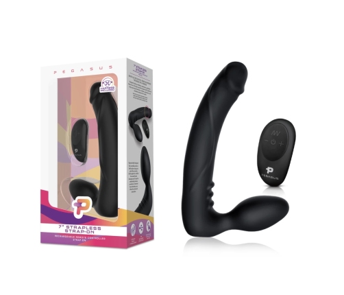 Pegasus 7” Silicone Strapless Dual-Ended Intimate Device with Remote