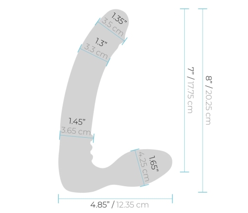 Pegasus 7” Silicone Strapless Dual-Ended Intimate Device with Remote