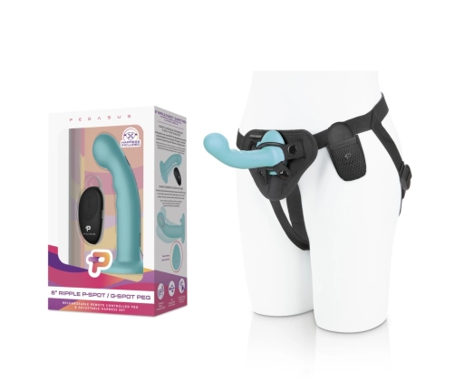 Pegasus 6” Remote-Control Ripple Silicone System with Adjustable Harness