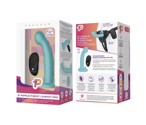 Pegasus 6” Remote-Control Ripple Silicone System with Adjustable Harness