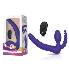 Pegasus 7” Silicone Strapless Dual-Ended System with Remote Control Pegasus 7” Silicone Strapless Dual-Ended System with Remote Control