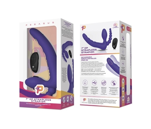 Pegasus - 7âÂ RemoteÂ ControlÂ StraplessÂ D.P.Â SiliconeÂ StrapÂ on