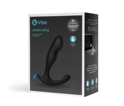 b-Vibe Rocker Plug Weighted Flexible Silicone Comfort 90g Black